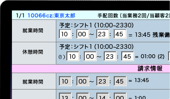 SmartStaff画面イメージ